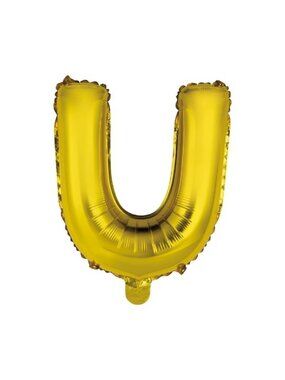 14-Inch Gold Foil Balloon Letter "U" For Celebrations & Events By Celebrate It